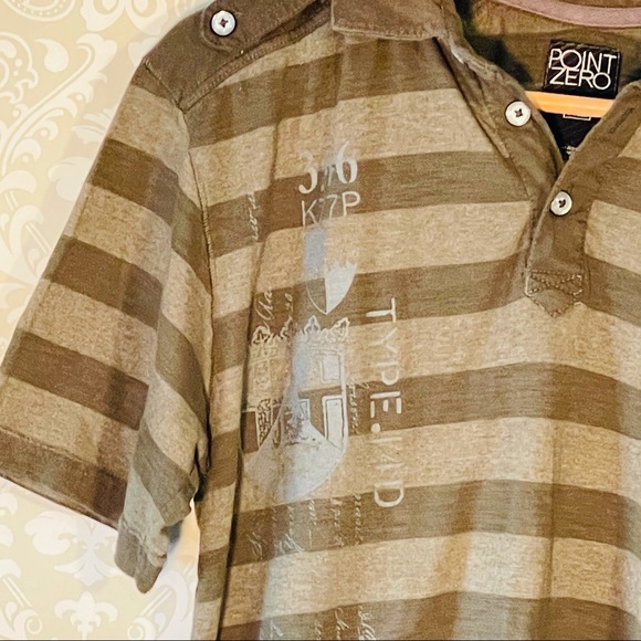 Point Zero Polo Shirt Olive/Army Green Large * - Picture 5 of 6